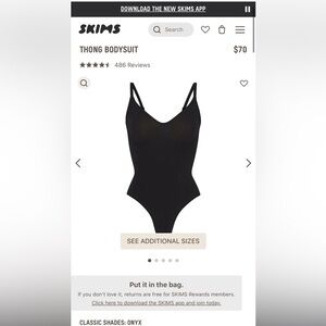 Skims sculpting thong bodysuit